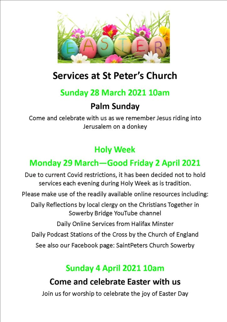 Easter poster St Peter's 2021