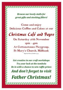 Cottonstones Playgroup Christmas Café and Fair, St Mary's Church
